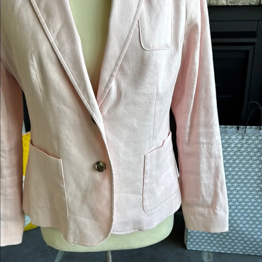 Banana Republic Pink Tailored Blazer with Notched Lapels - Picture 6 of 13